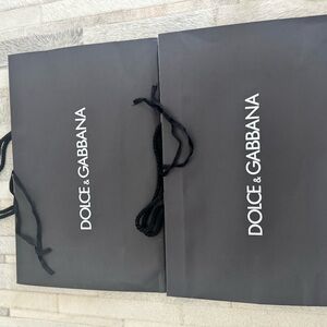 Dolce & Gabbana Black Paper Shopping Bags